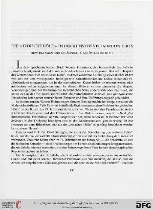 35.1991: Die " Irdische Höle" in der Kunst des 19. Jahrhunderts : Bemerkungen und Ergänzungen aus östlicher Sicht
