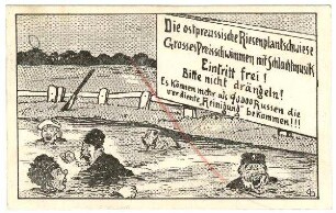 Dess.Nr. 16: Die ostpreussische Riesenplantschwiese ... (Russen in den masurischen Seen) (verboten)