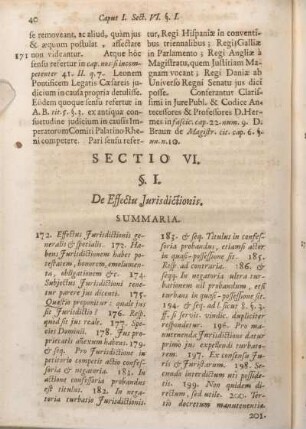 Sectio VI. De Effectu Jurisdictionis.