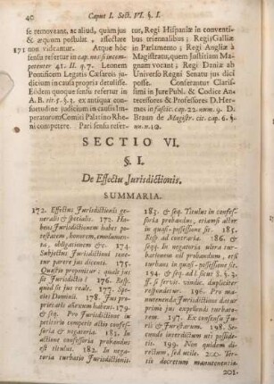 Sectio VI. De Effectu Jurisdictionis.