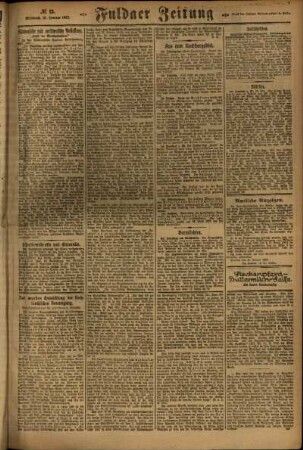 Zweite Ausgabe vom Mittwoch, den 18. Januar 1922.