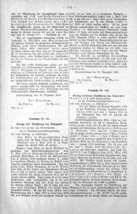 In nicht öffentlicher Sitzung (190,191,192), 22. Dezember 1915