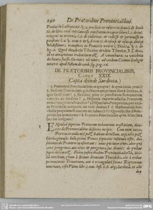 De Praetoribus Provincialibus, Caput XXIX. Capta deinde Sardinia