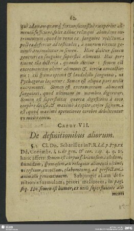 Caput VII. De definitionibus aliorum
