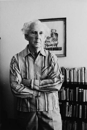 Der Lyriker Erich Arendt, aufgenommen in Berlin-Prenzlauer Berg