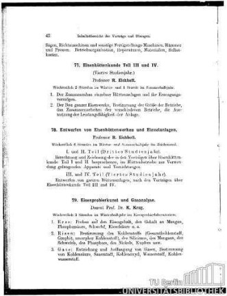 77. Eisenhüttenkunde Teil III und IV