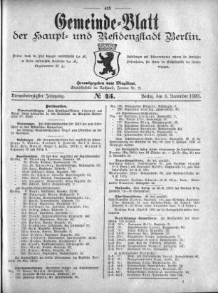 1903,45: No. 45, 8. November 1903