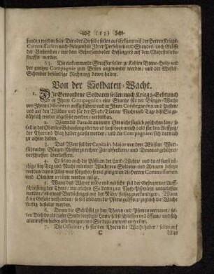 Von der Soldaten-Wacht.