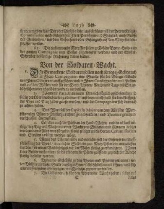 Von der Soldaten-Wacht.