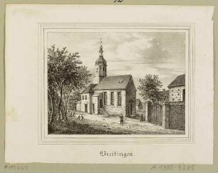 Die Kirche in Breitingen (Regis-Breitingen), südlich von Leipzig, aus Sachsens Kirchen-Galerie von Hermann Schmidt, Bd. 6, 1841