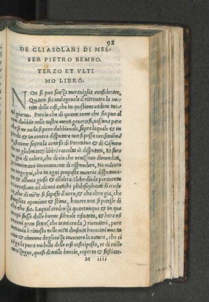Terzo et Ultimo Libro.