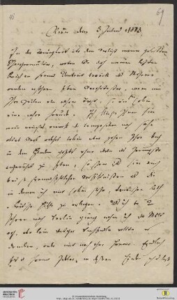 Brief von Joseph von Hammer-Purgstall an Friedrich Creuzer