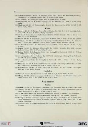 Asia minor (Nr. 514-764)
