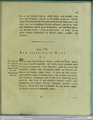 Cap. VII. Vom verdorbenen Biere