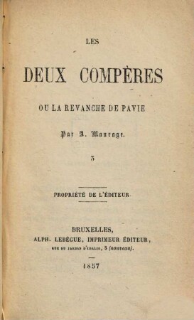 Les deux compères ou la revanche de Pavie, 3