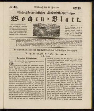 No 46. Mittwoch den 11. Februar 1846