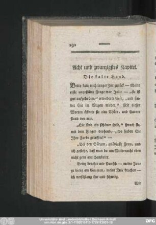 Acht und zwanzigstes Kapitel. Die kalte Hand.