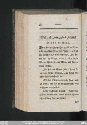 Acht und zwanzigstes Kapitel. Die kalte Hand.