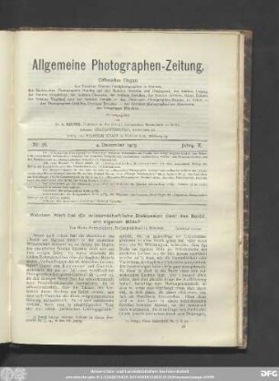 Nr. 36. 4. Dezember 1903. Jahrg. X.