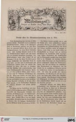 Vereinsmitteilungen Nr. 9 (Juni 1887)