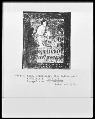 Einzelblatt, Evangelistenbild Johannes