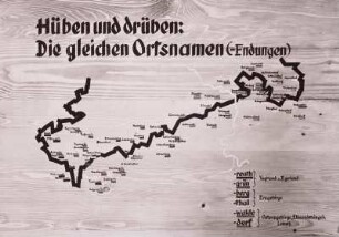 Hüben und drüben: Graphische Darstellung des sächsisch-sudetendeutschen Grenzgebietes