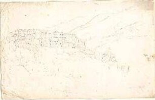 Neureuther, Gottfried von; Zeichnungen - Gebirgsdorf (Studie)