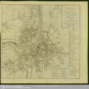 Grundriss von der Churfürstl. Sächsis. Residentzstadt Dresden