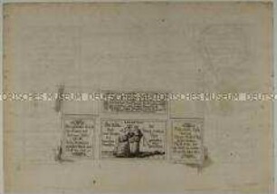 Faltbrief mit 6 Text/Bildfeldern zum 200. Jahrestag der Augsburger Konfession (Rückseite oben)