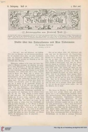 Studie über den Naturalismus und Max Liebermann, [2]