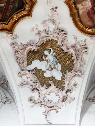 Kartusche mit Putto