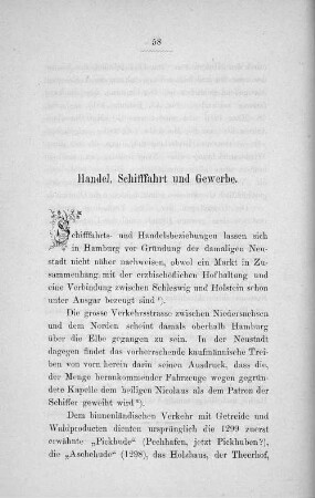 Handel, Schifffahrt und Gewerbe.