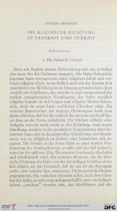 Zweiter Abschnitt – Die klassische Dichtung in Sanskrit und Prâkrit