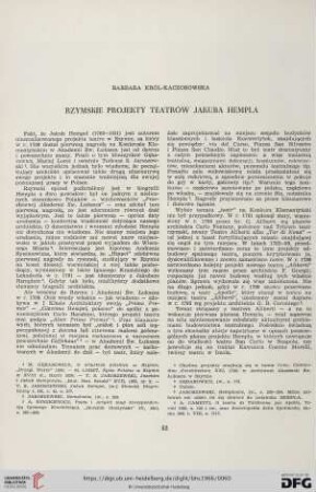 Rzymskie projekty teatrów Jakuba Hempla