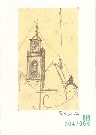 Fischer, Theodor; Freiberg; Freiberger Dom, Türme - Teilansicht