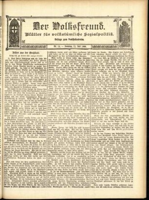 Ausgabe vom Sonntag, den 11. Juli 1909.