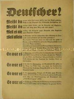 Flugblatt zur Abstimmung über den "Anschluss" Österreichs und zu den Reichstagswahlen vom 10.04.1938