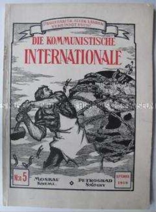 Internationale gesellschaftstheoretische Monatszeitschrift "Die Kommunistische Internationale" u.a. mit einem Nachruf von Klara Zetkin auf Rosa Luxemburg