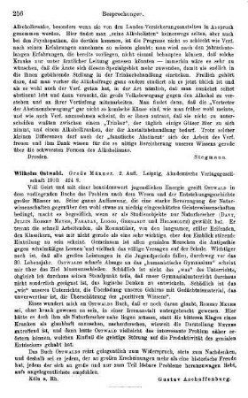 256, Wilhelm Ostwald. Große Männer. 1910