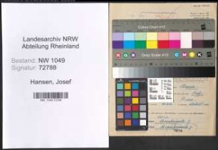 Entnazifizierung Josef Hansen , geb. 24.04.1896 (Polizist)