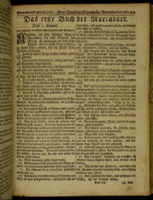 Das erste Buch der Maccabäer.