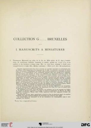 I. Manuscrits a Miniatures (Nr. 1-6)