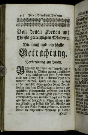 Die fünff und viertzigste Betrachtung. - Die sechs und viertzigste Betrachtung.