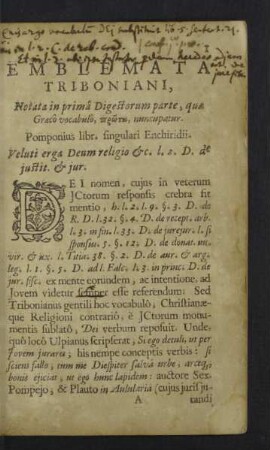 Notata in primâ digestorum parte