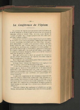La Conférence de l'Opium.