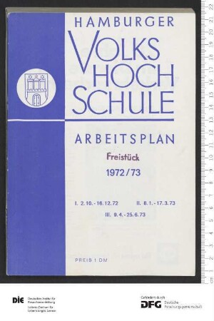 Programm Jahr 1972/1973