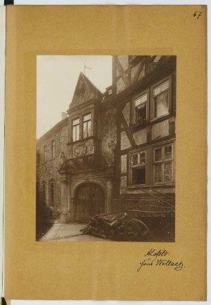 Haus Wallach, Alsfeld: Ansicht (aus: Skizzen- und Fotoalbum 19)