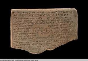 Hattische Kopie eines Briefes von Rames II. an Hattusili III.