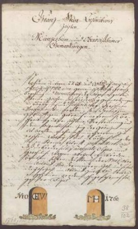 Grenzsteinbeschreibung zwischen den Gemarkungen von Münzesheim und Unteröwisheim