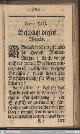 Caput XIII. Beschluß dieses Wercks